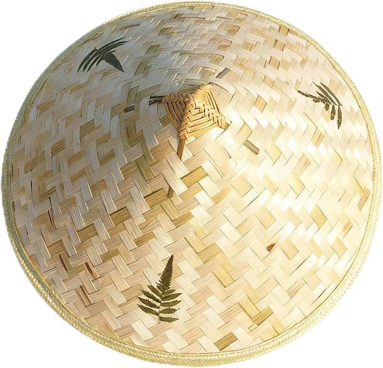 Unisex Asian Conical Hat - Natural Bamboo Rice Farmer Coolie Hat in Natural Color, for Men Women