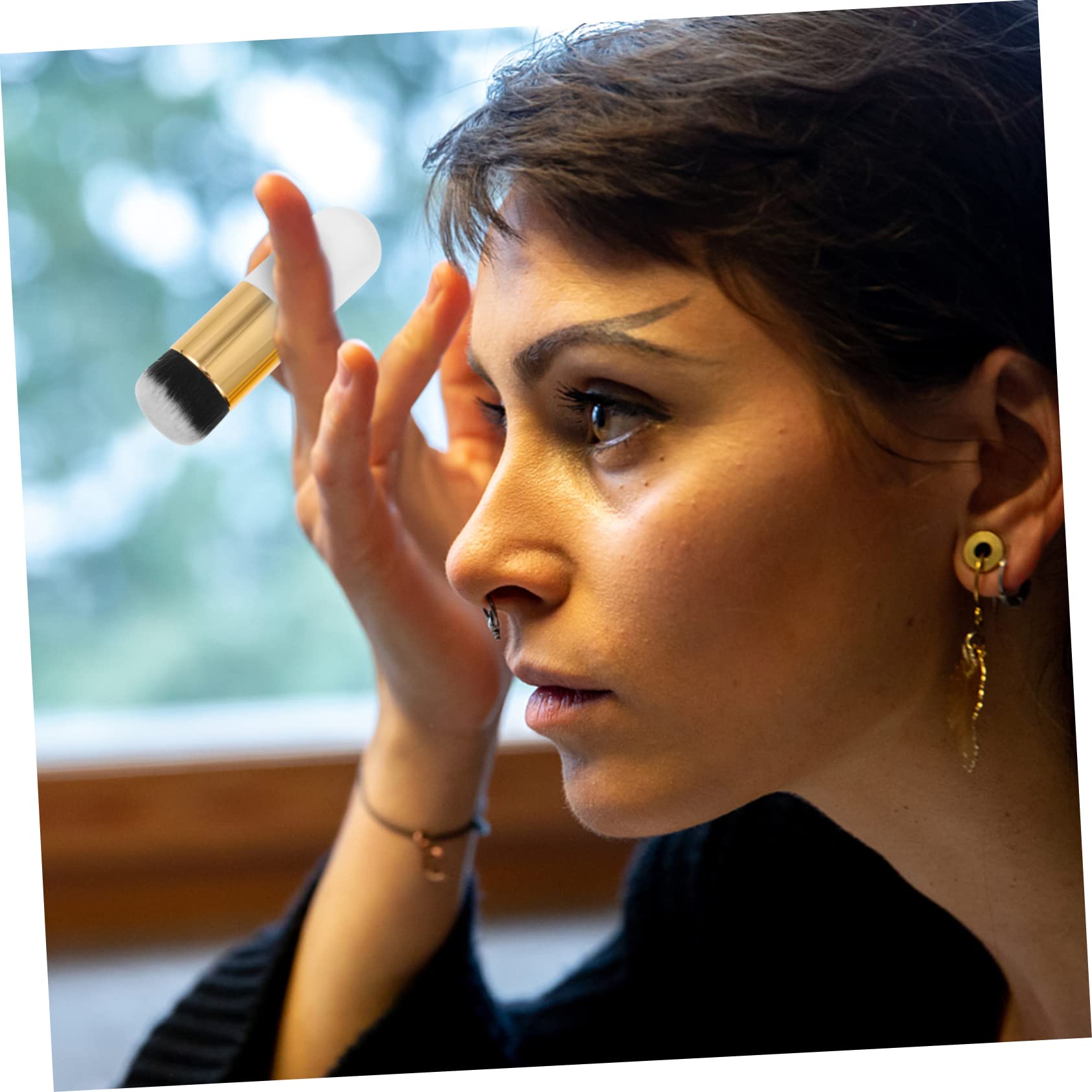 HAPINARY 3sets Foundation Makeup Brush Double Sided Blending Brush Synthetic Hair Soft Denser Makeup for Face 2pcs*3