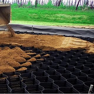 2" Honeycomb Geo Grid for Soil Reinforcement/Landscaping/Slope/Walkway, Polyethylene Ground Grid Paving Stabilizer, Outdoor Geogrid Permeable Paver System