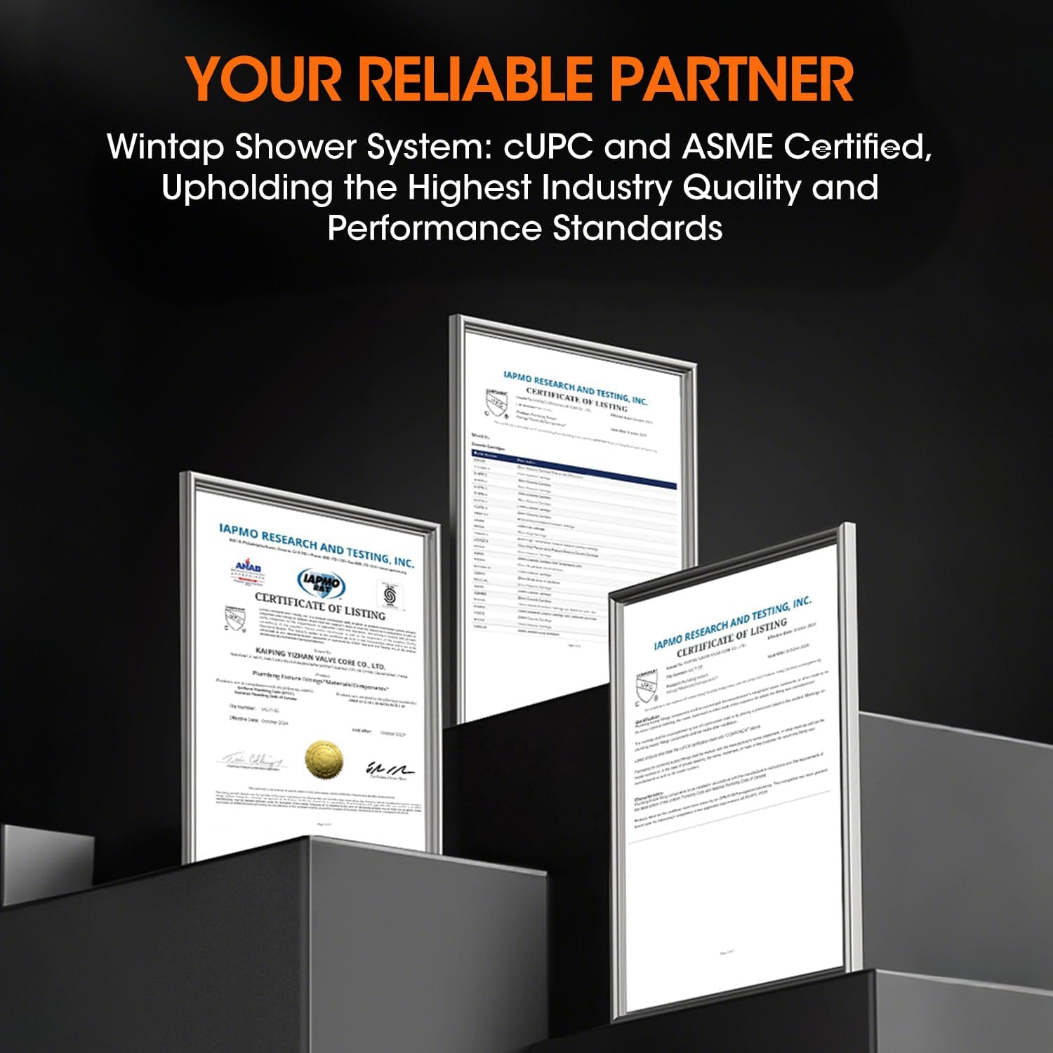 Antique Shower Faucet Set Brushed Gold, 9 inch High Pressure Rainfall Shower Head, Shower System with Pressure Balance Valve, Shower Trim Kit with Rough-in Valve (WT-9817BG)