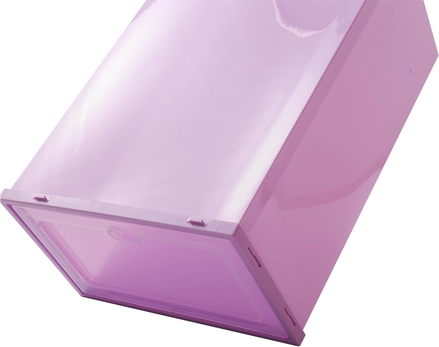 24 Pack Shoe Boxes Stackable Shoe Boxes Clear Flip Lid Shoe Boxes Boot Storage Organizer for Homes, Cloakrooms, and More for Storing Flats, Slippers, Casual Shoes(Purple)