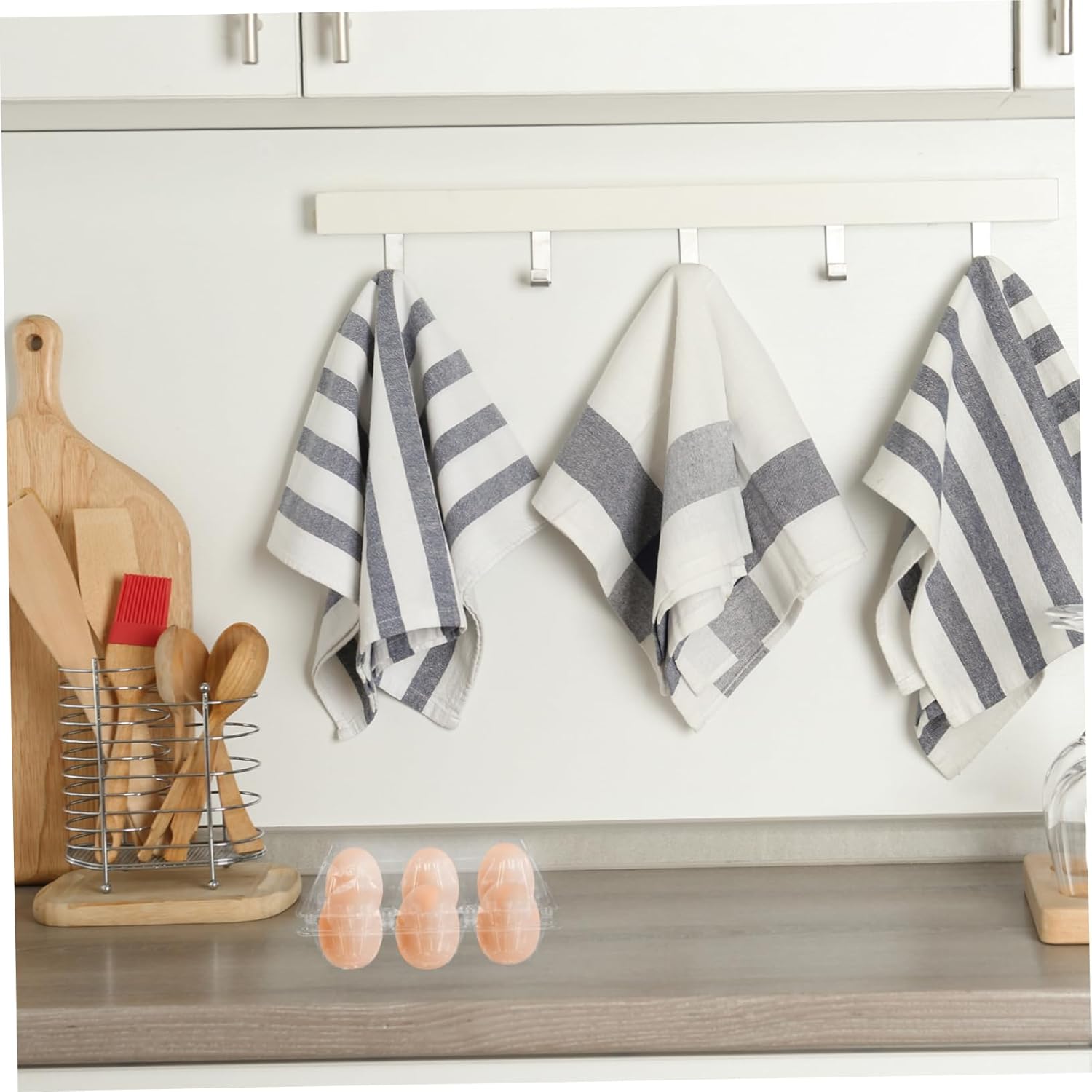 50pcs Stackable Egg Carton Packaging Box Plastic Egg Organizers for Safe Tidy Storage