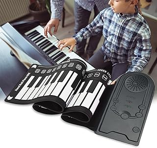 Kids Piano Keyboard, 49 Keys Roll Up Piano Portable Electric Piano Keyboard, Flexible Folding Multi Style Electronic Keyboard with Record & Play Feature,16 Tones,10 Rhythms for Boys & Girls Gift