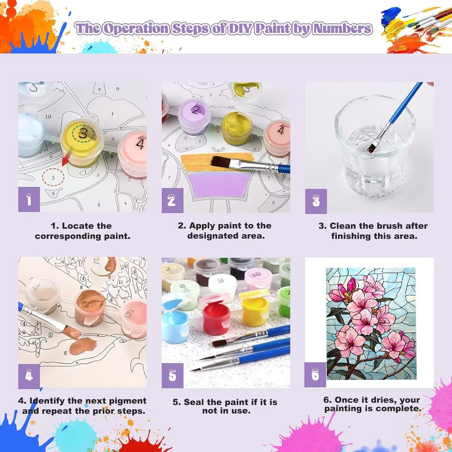 WEISHIWE Fleur de cerisier Peinture Numero Adulte Kits, 80x100cm m-1068