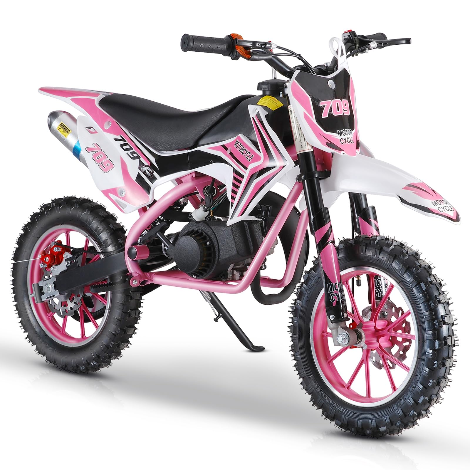 New 50cc Kids Dirt Bike 2 Stroke, Gas Powered Dirt Bike, Speeds up to 40MPH, Mini Kids Dirtbike, Gasoline Motorcycle with Front Rear Disc Brakes,