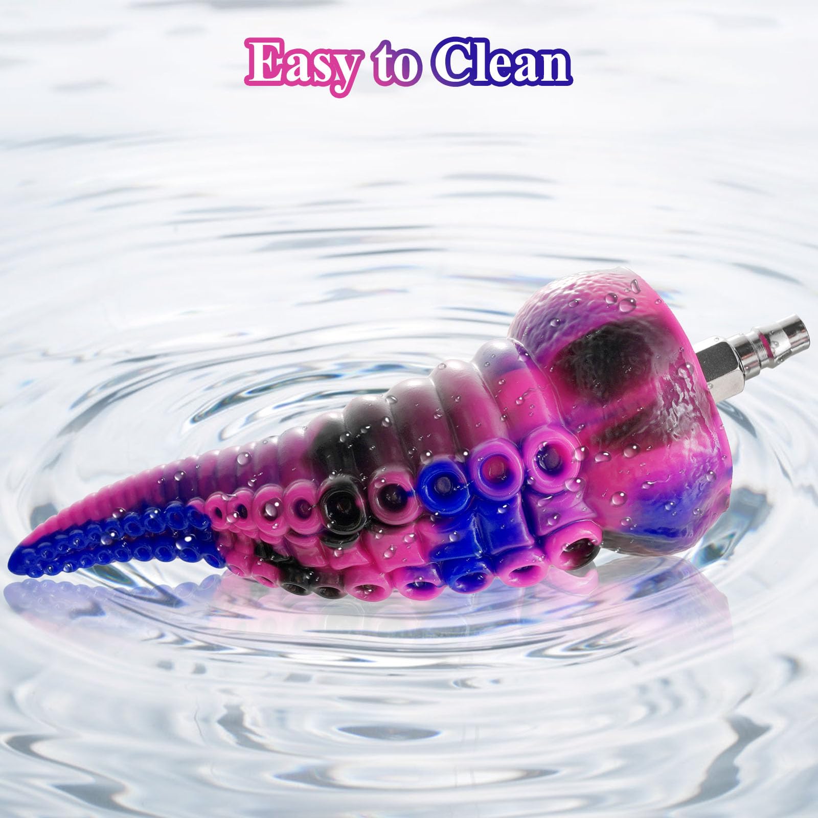 Samko Sex Machine Attachments,7 in Silicone Tentacle Dildo with Quick Air Connector for Thrusting Sex Machine