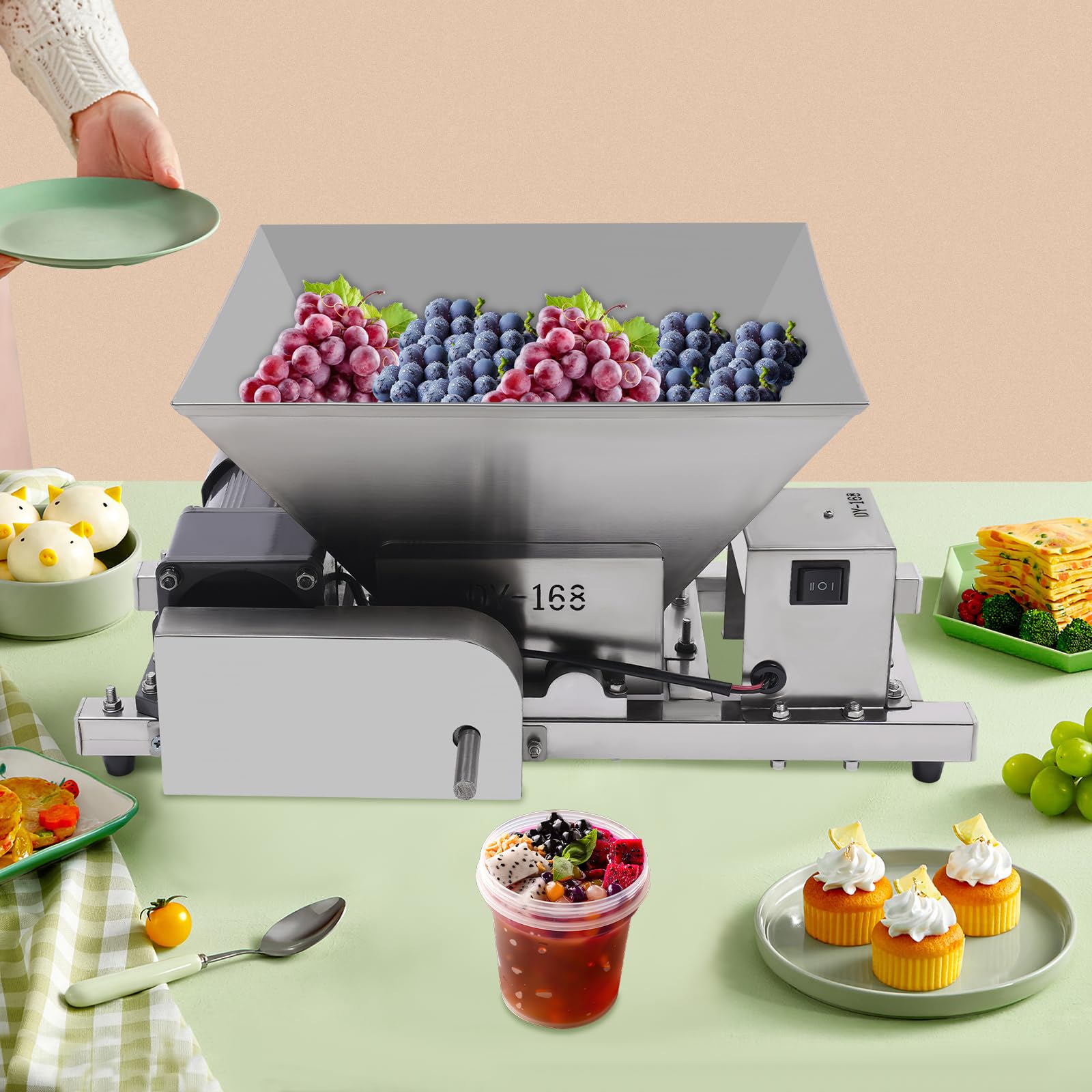 Macchina Per Macinare Frutta E Pane Elettrica - 220V 60W - In Acciaio Inox - Capacità 1.06Gal - Foto 8