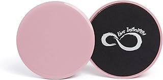 Live Infinitely Core Sliders – Dual Sided Fitness Sliders for Hardwood Or Carpeted Surfaces – Ideal for Ab & Core Workouts – Includes eBook of Exercises & Workouts