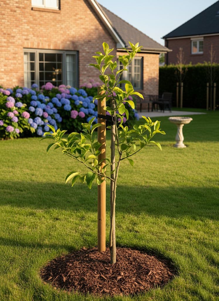 Suinga Estaca para Arboles 180 cm Ø 5 cm | Tutores con Punta | Poste para Vallas, Jardin y Plantas | Poste de Madera | Soporte para arboles