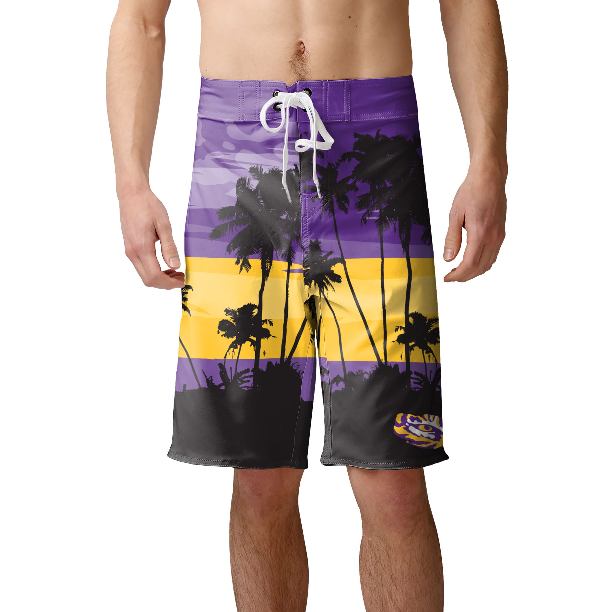 FOCO Men's Team Logo Sunset Swim Boardshorts