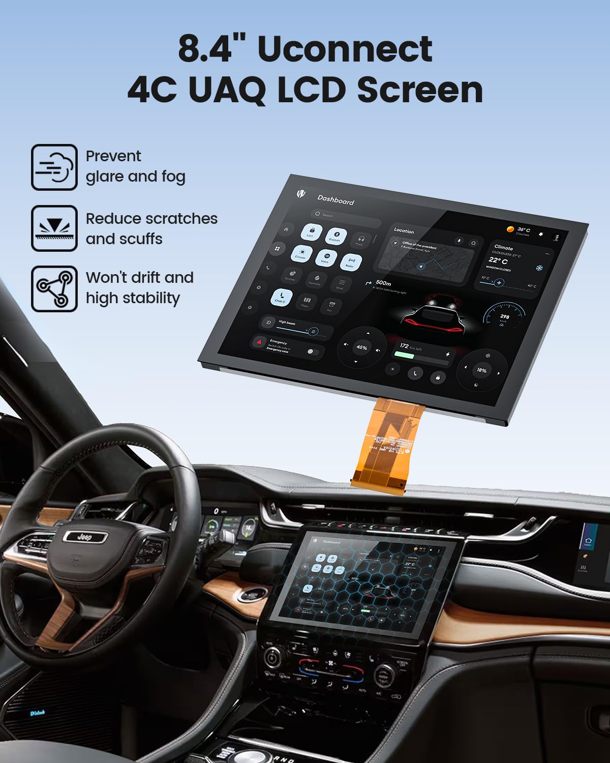 液晶本体LCD本体のみDodge、Chrysler、 Uconnect8.4 Amazon.co.jp: 8.4インチ Uconnect 4C UAQ LCDモニター タッチ