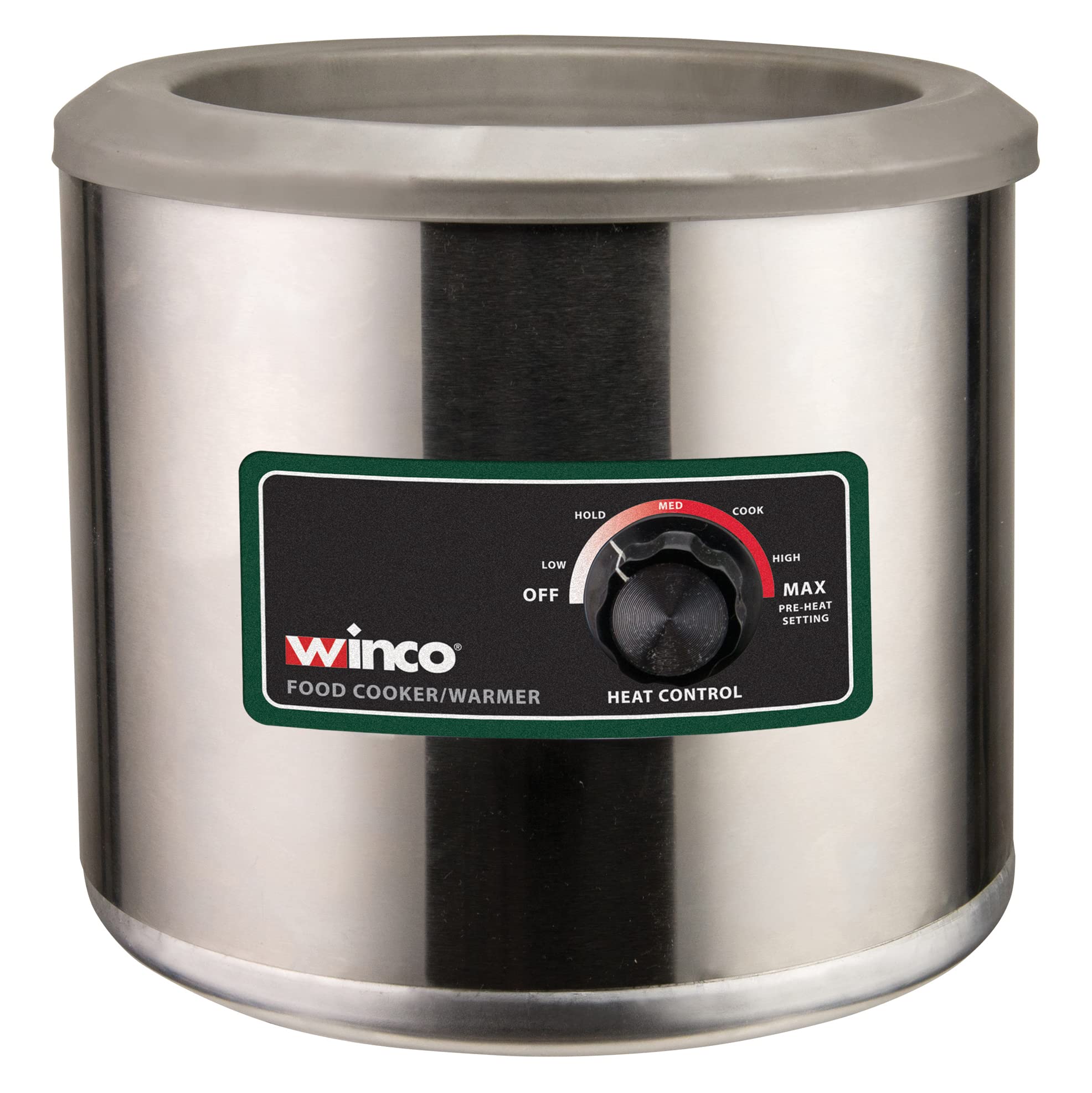 Winco FW-7R500 Electric Round Food Warmer, 7 Quart, Steel