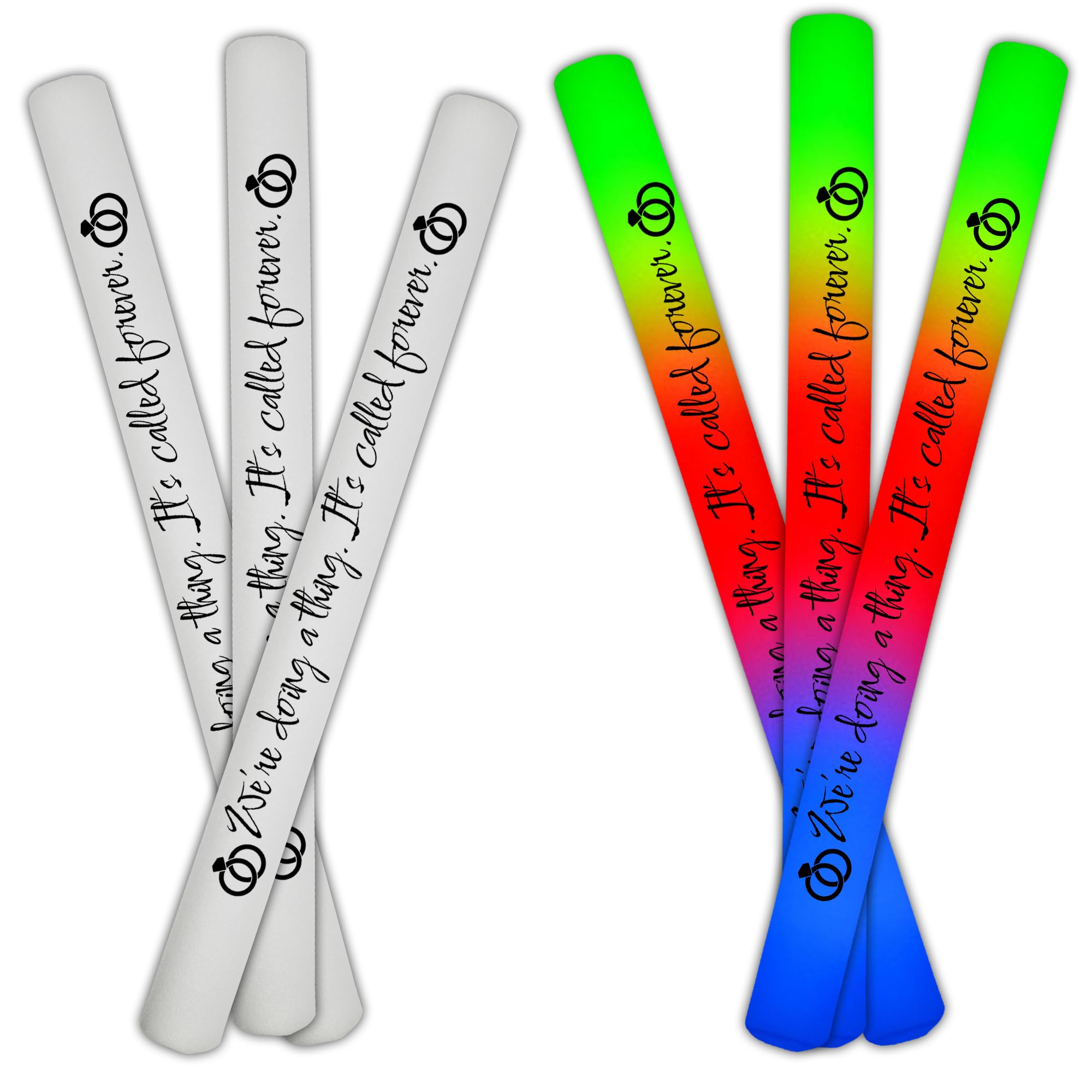 Varitas de espuma LED de 3 colores para fiestas, para bodas, cumpleaños, quinceañera, dulces 16, DJ, conciertos, festivales, recuerdos de fiesta a granel (100)
