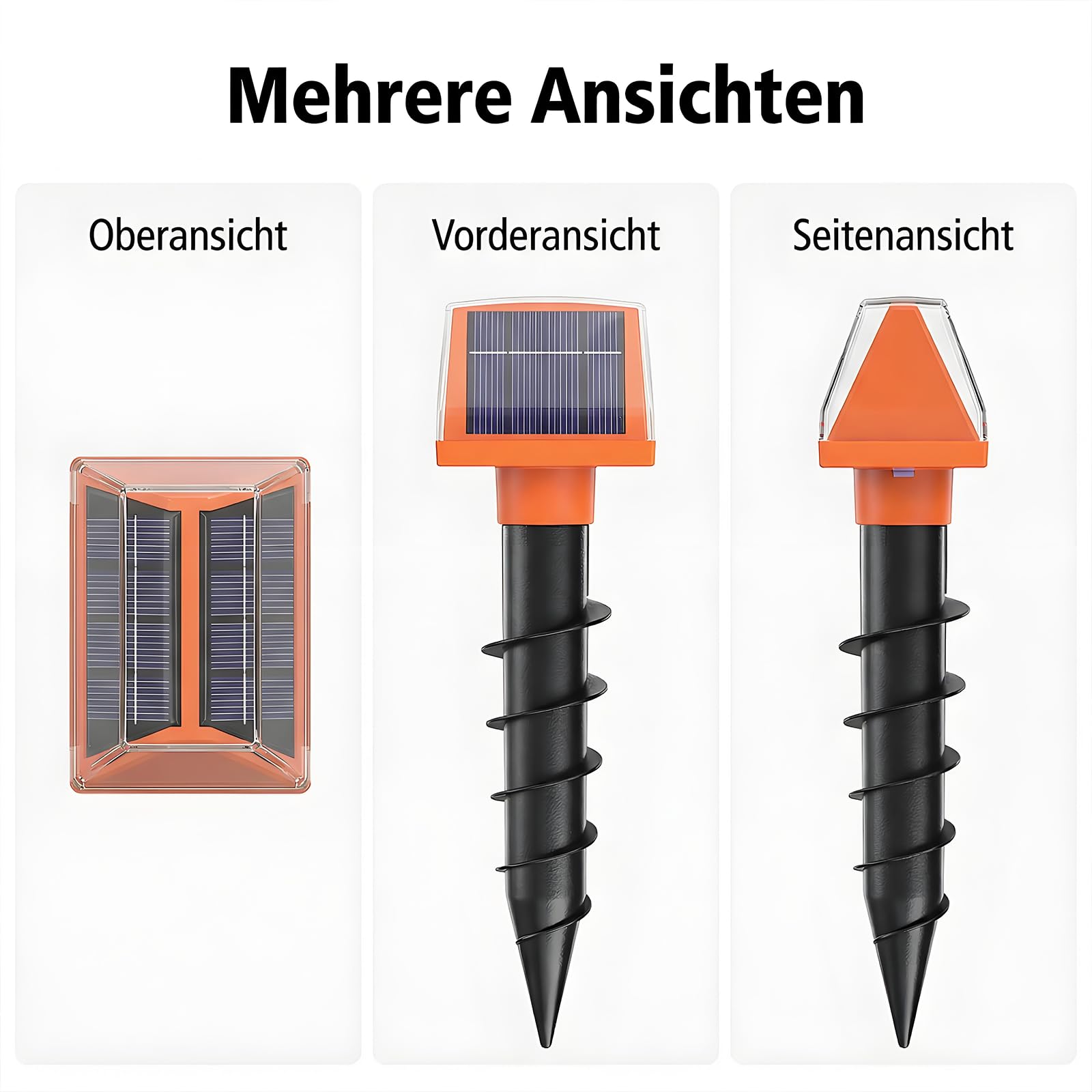 Maulwurf Vertreiber 2 Stück Maulwurfschreck Dual-Solar Maulwurfabwehr für Garten Wühlmausschreck IP54 Wasserdicht gegen Wühlmaus & Maulwurf