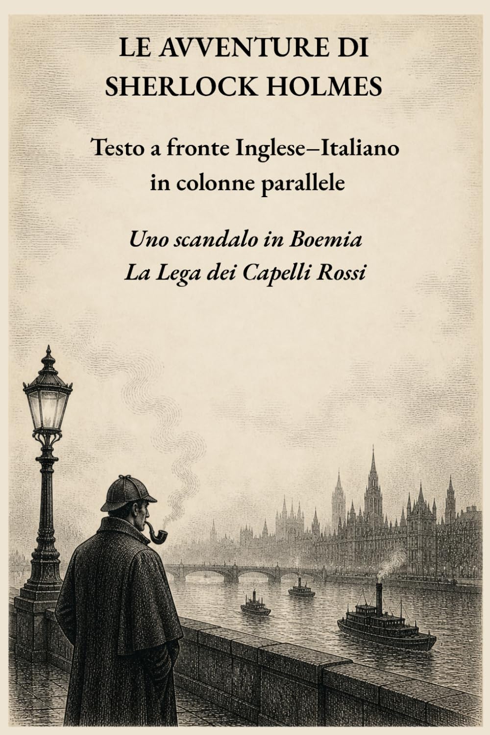 LE AVVENTURE DI SHERLOCK HOLMES: Uno scandalo in Boemia - La Lega dei Capelli Rossi: Testo a fronte Inglese–Italiano in colonne parallele