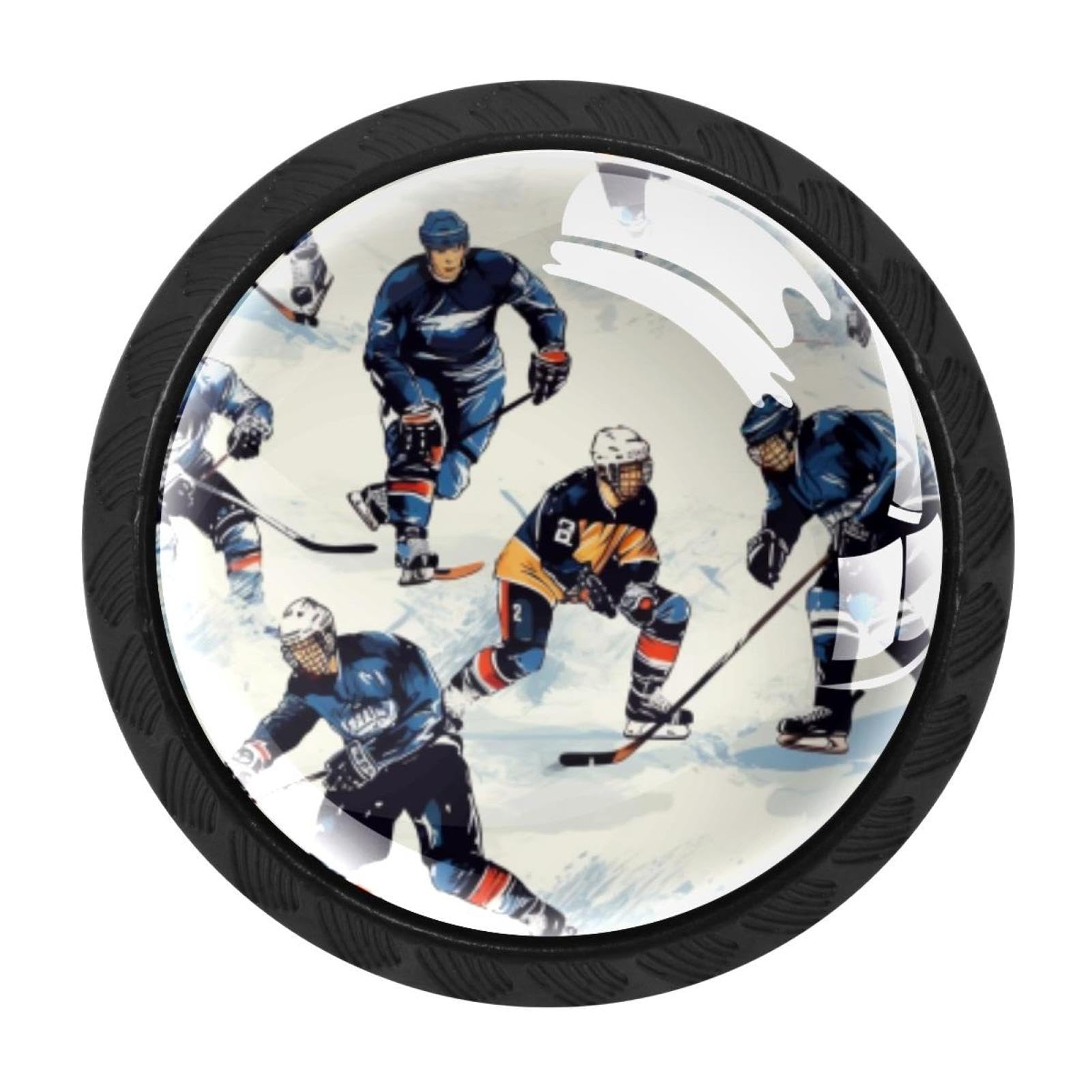 Chenzzzz Multicolored 08 Ice Hockey Drawer Knobs Pull Handle Crystal Glass Circle Shape Cabinet Drawer Pulls Cupboard Knobs With Screws For Kitchen Cupboard Dresser Wardrobe Etc
