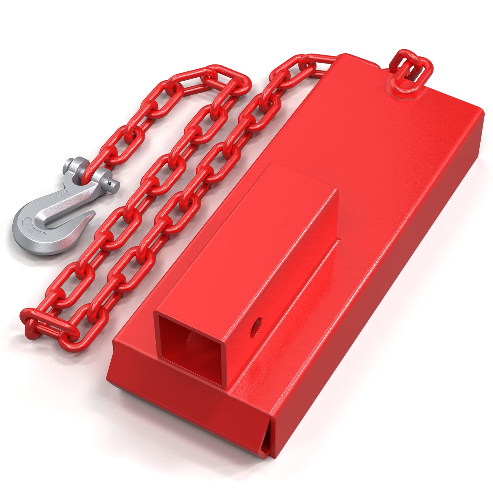 SOENBOO Single Forklift Trailer Hitch Attachment, Clamp-On