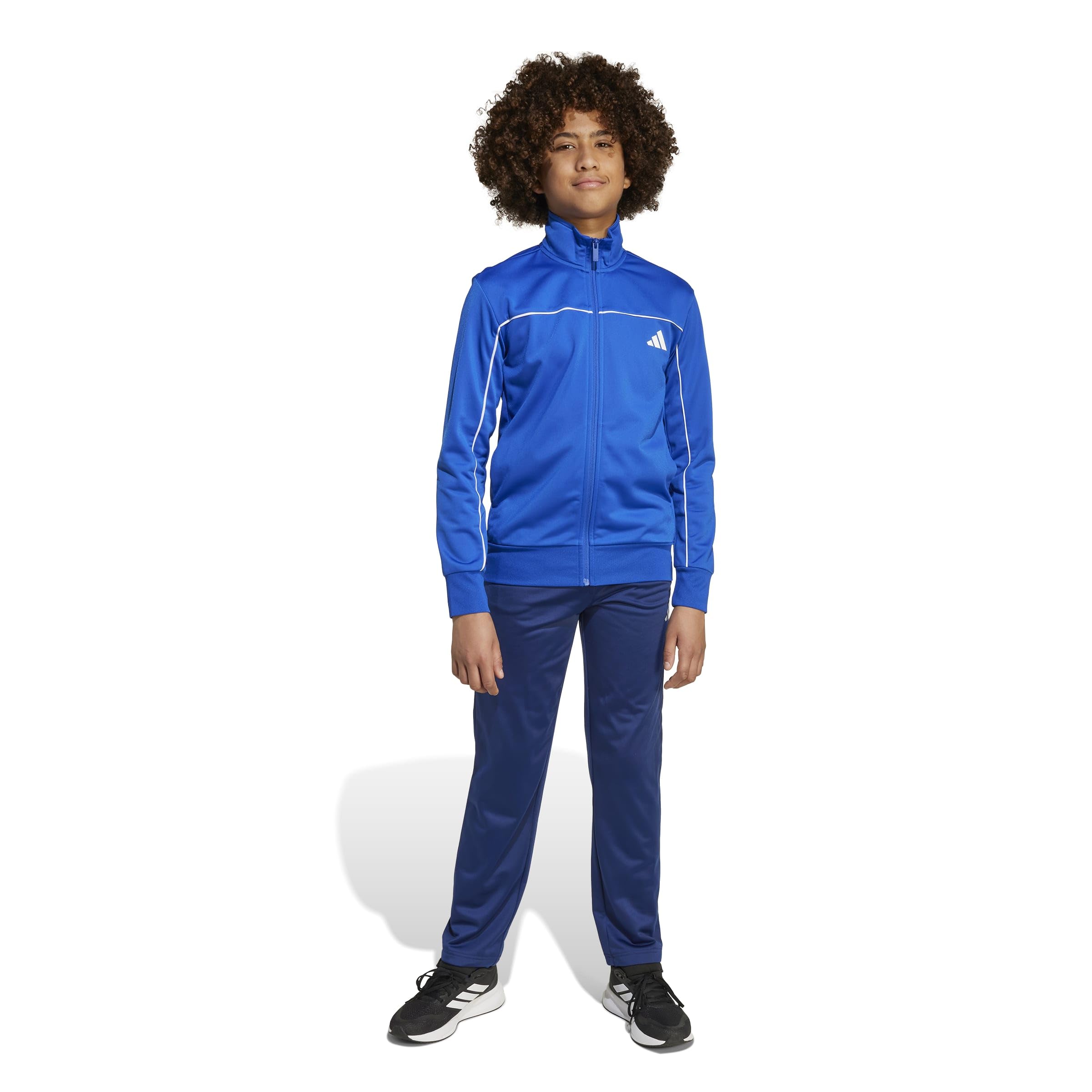 adidas Uniseks - dzieci Junior Tricot Colourpop Track Suit, team royal blue/white, 11-12 Years
