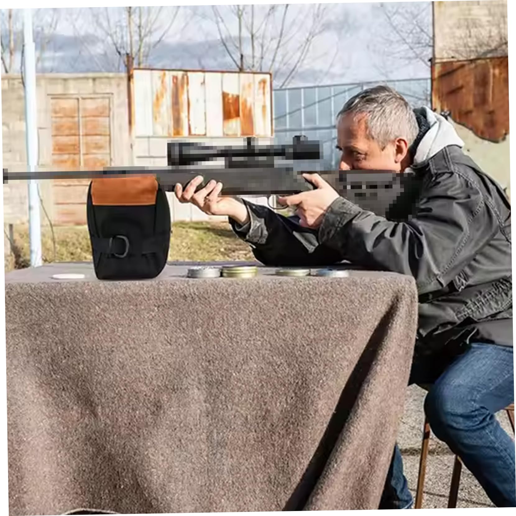 Schießauflage-Tasche, tragbare vordere und hintere Gewehrauflage, Schießsandsäcke aus 600D-Oxford-Stoff für die Gewehrjagd, Gewehr