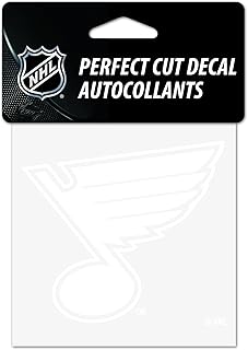 NHL St. Louis Blues 4 x 4 calcomanía blanca de corte perfecto, talla única, color del equipo