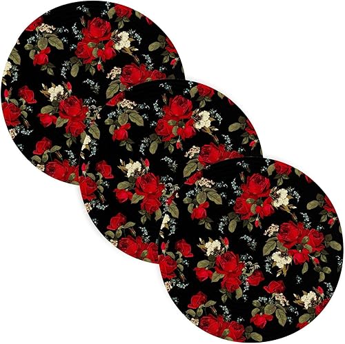 Almohadillas antideslizantes para ollas y sartenes calientes con patrón floral para ollas y sartenes calientes, para decoración de cocina