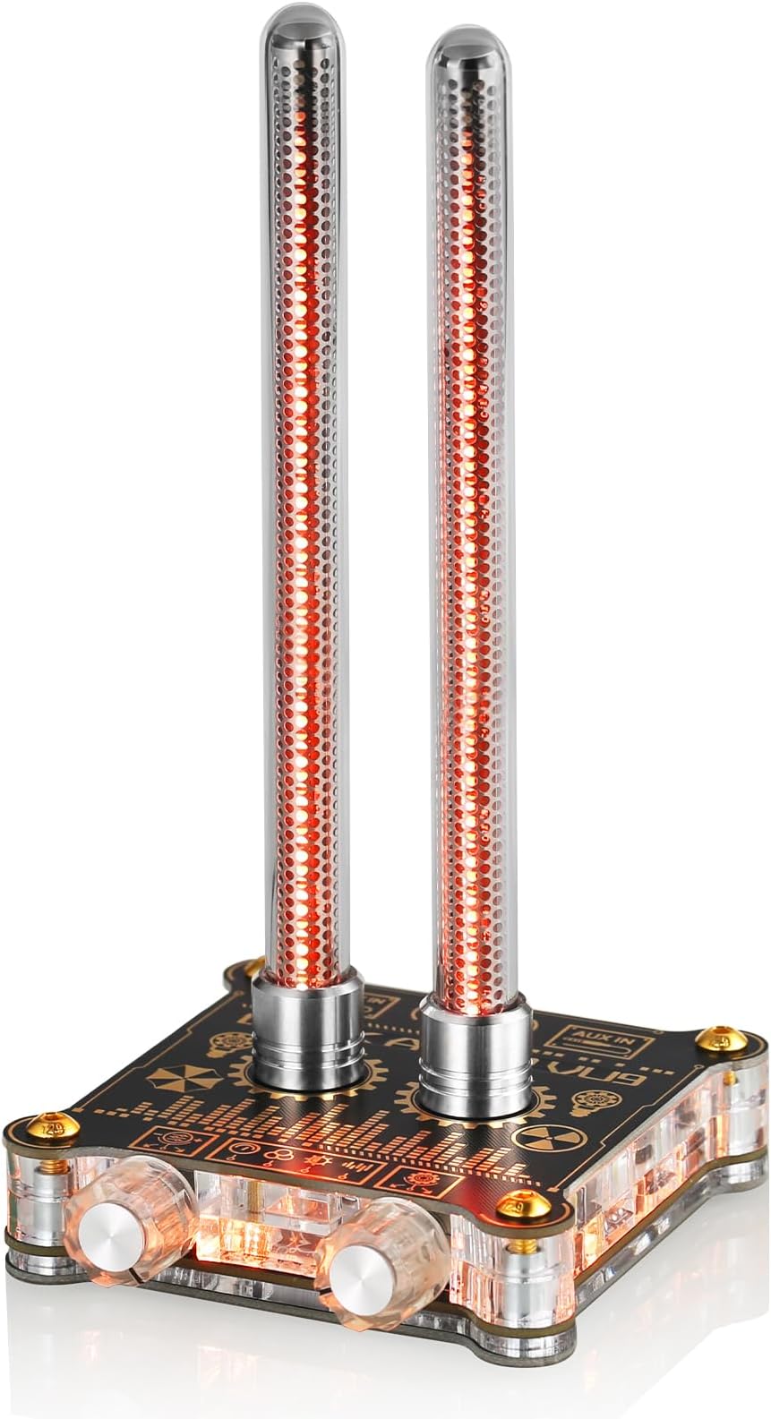 Douk Audio Pixie Vu9 Tube Sound Level Meter, Retro Nixie Tube Audio Spectrum Microphone Pickup for Desk and Home Decoration (Black, 3.35 inch)