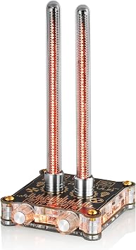 Douk Audio VU9 Pixie Tube Sound Level Meter Retro Nixie Tube Audio Spectrum MIC Pickup for Home Desktop Decoration Black, 3.35 inch, XX-VU9-2024