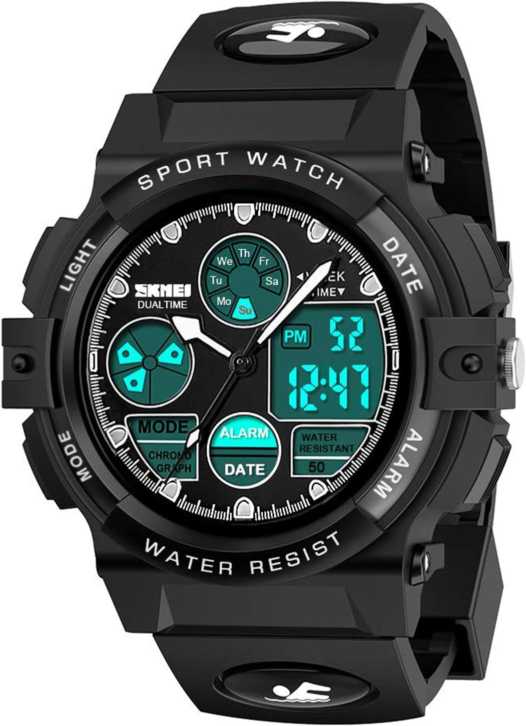 Kids Digital Sport Watch, Boys Girls Waterproof Sports Outdoor Watches Children Casual Electronic Analog Quartz Wrist Watches with Alarm Stopwatch