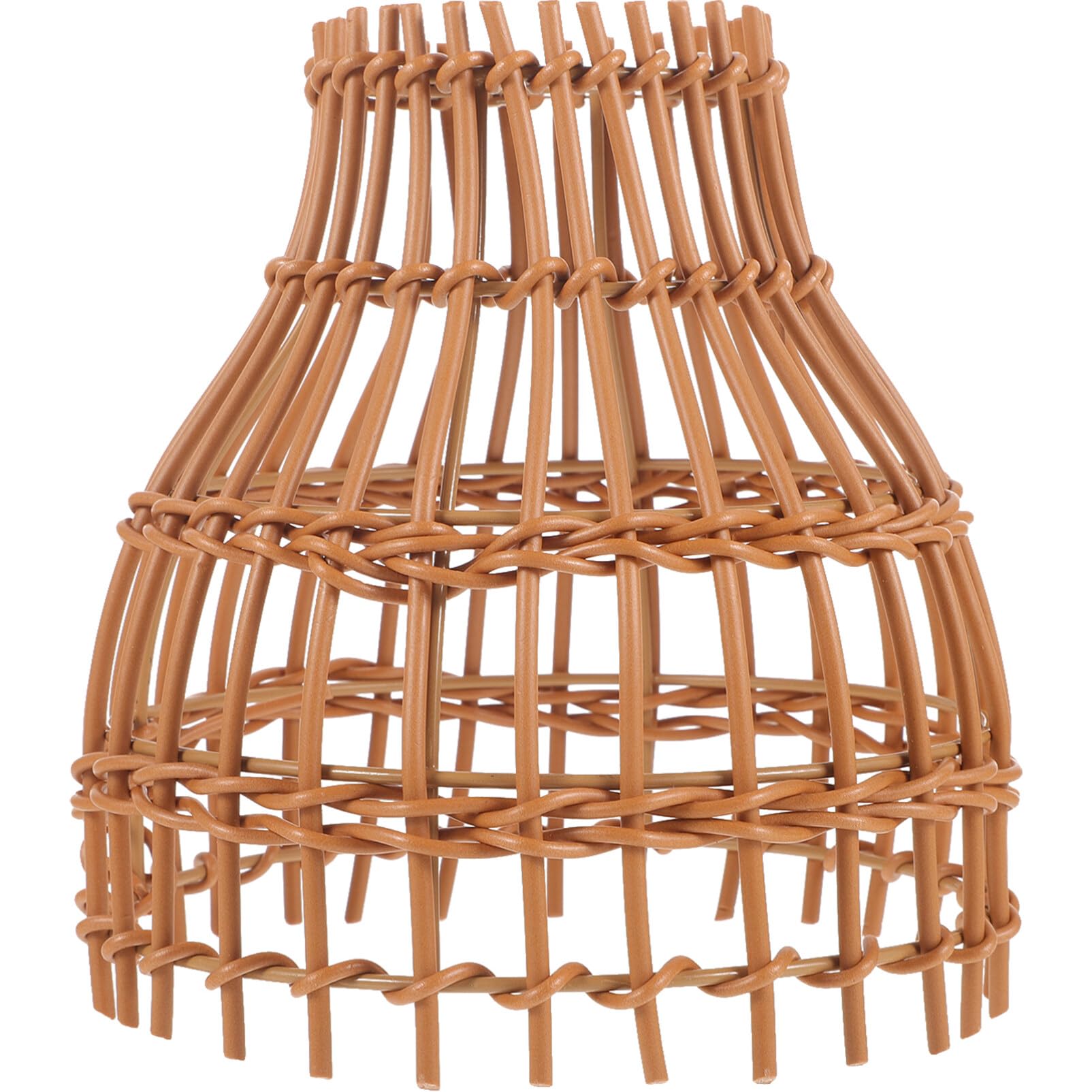 VILLCASE Woven Rattan Pendant Lamp Cover Chandelier Cover Rustic Rope Lampshade Wicker Pendant Light Shade For Livingroom Restaurant