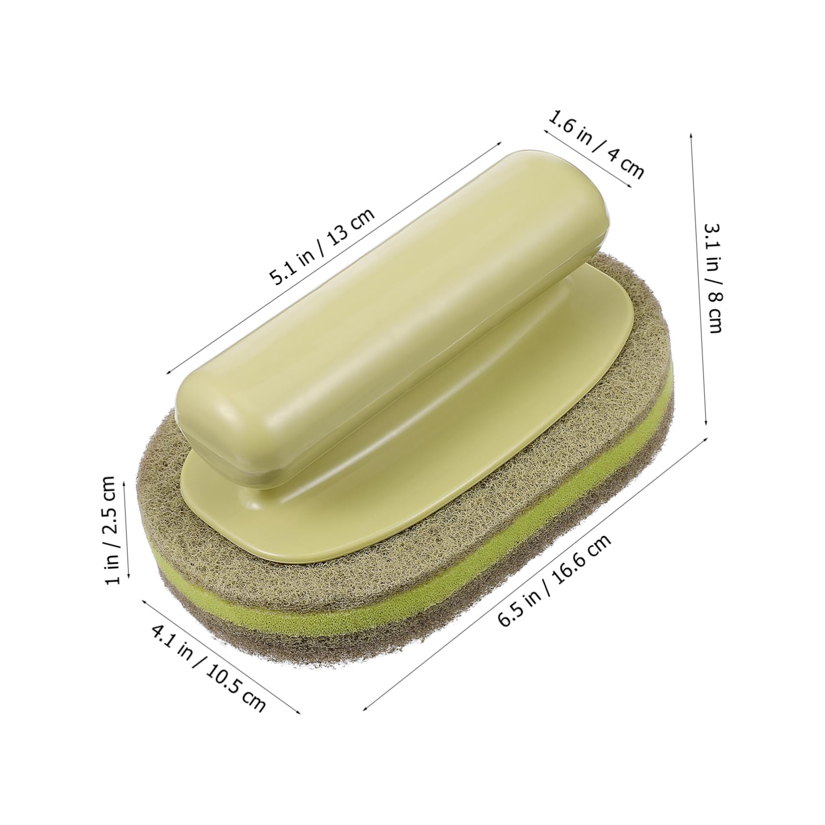 FUNOMOCYA Bathroom Tile Dish Scrubber Brush Pan Scrubber Strong Force Pot Brush Practical for Home Use