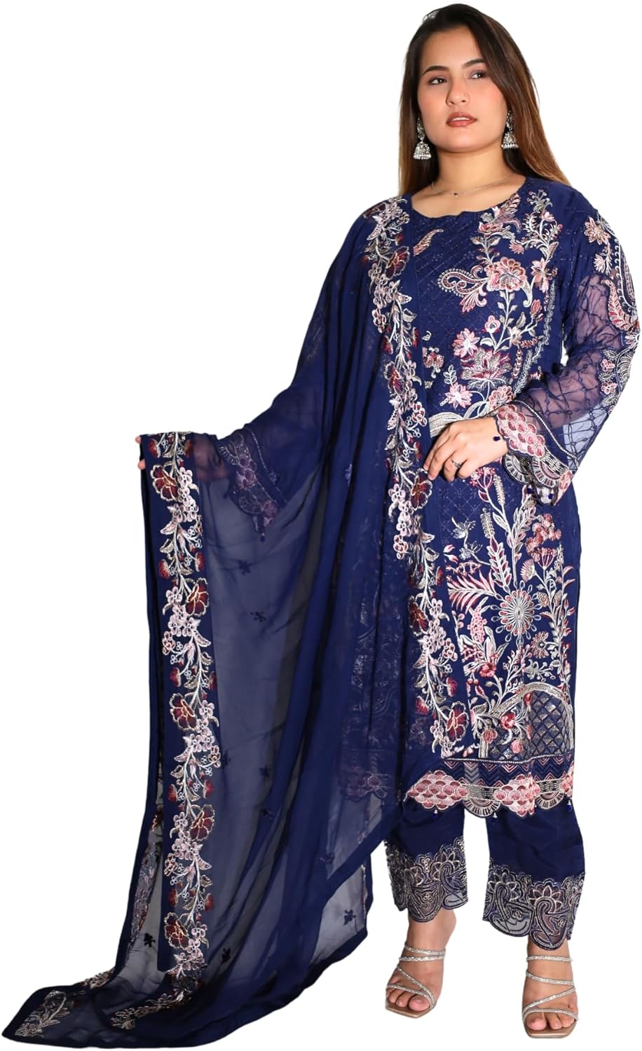 Pak Libaas, Dark blue – 3 piece suit PL0053, Womens