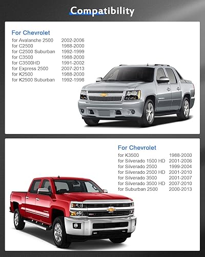 Miniatura 4 de ECCPP 2 adaptadores de rueda de 8 lengüetas de 1.5 pulgadas de 8 x 6.5 a 8 x 180 para Chevrolet Silverado 1500 HD 2007-2013 para Chevrolet Express