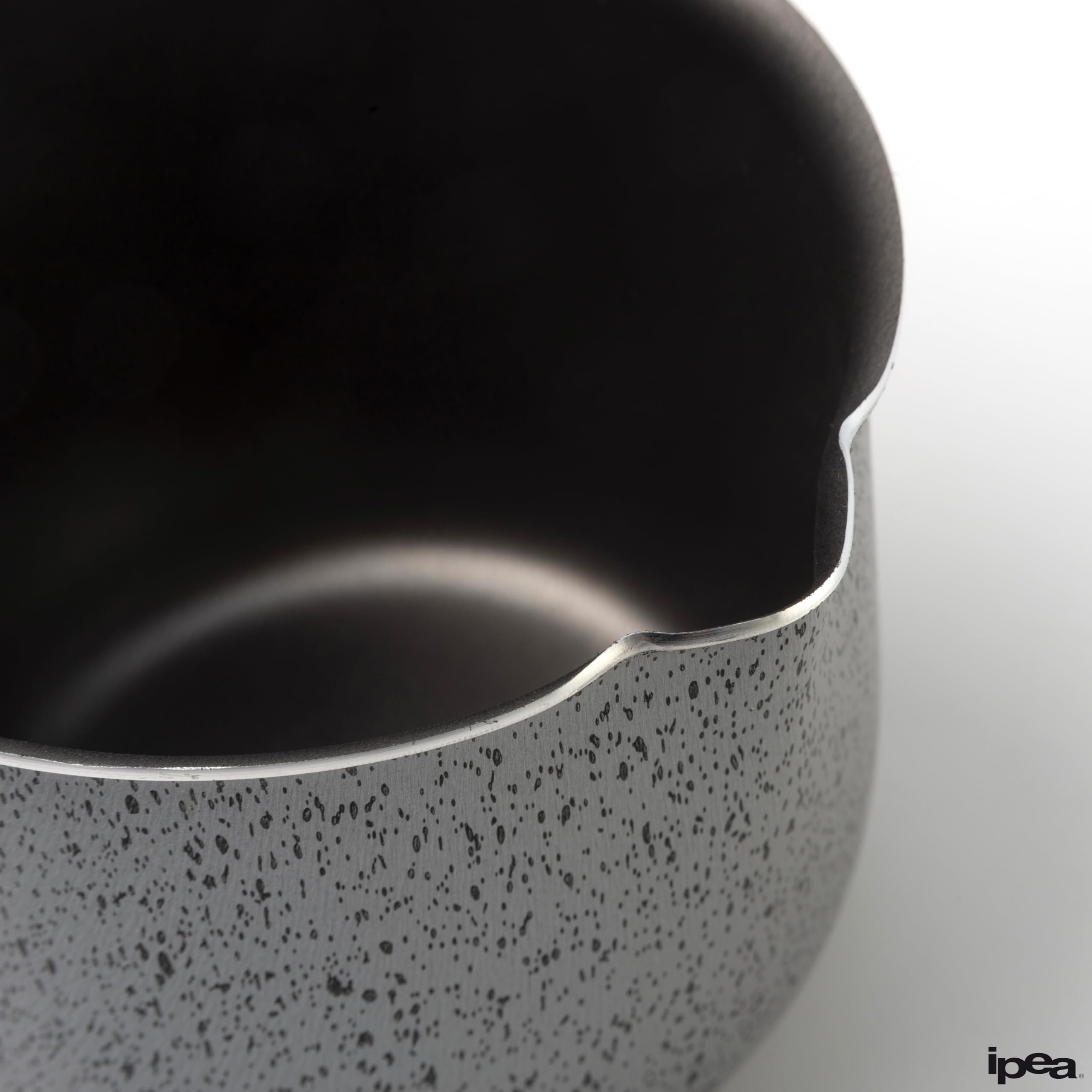 IPEA Bollilatte in Alluminio effetto Granito per Fornelli a Gas – 12 CM - Pentolino per Latte, Caffè e Cucina – Antiaderente con Manico Ergonomico –– Pentolino da Cucina Compatto - NO INDUZIONE