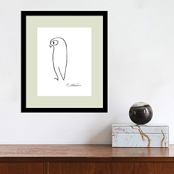 Amazon.co.jp: パブロ・ピカソ作フレーム入り壁アートプリントフクロウ