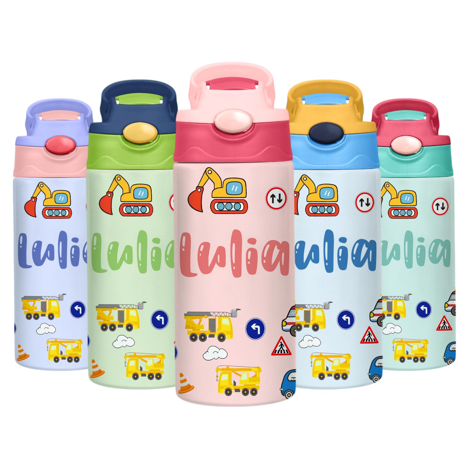 Personalised Water Bottles for Kids, Custom Name Kids Water Bottle for School, Cusomise Gifts For Children Insulated Stainless Steel Cup For Back to School Season Chirstmas Birthday Gift (Style 10) โ image 1