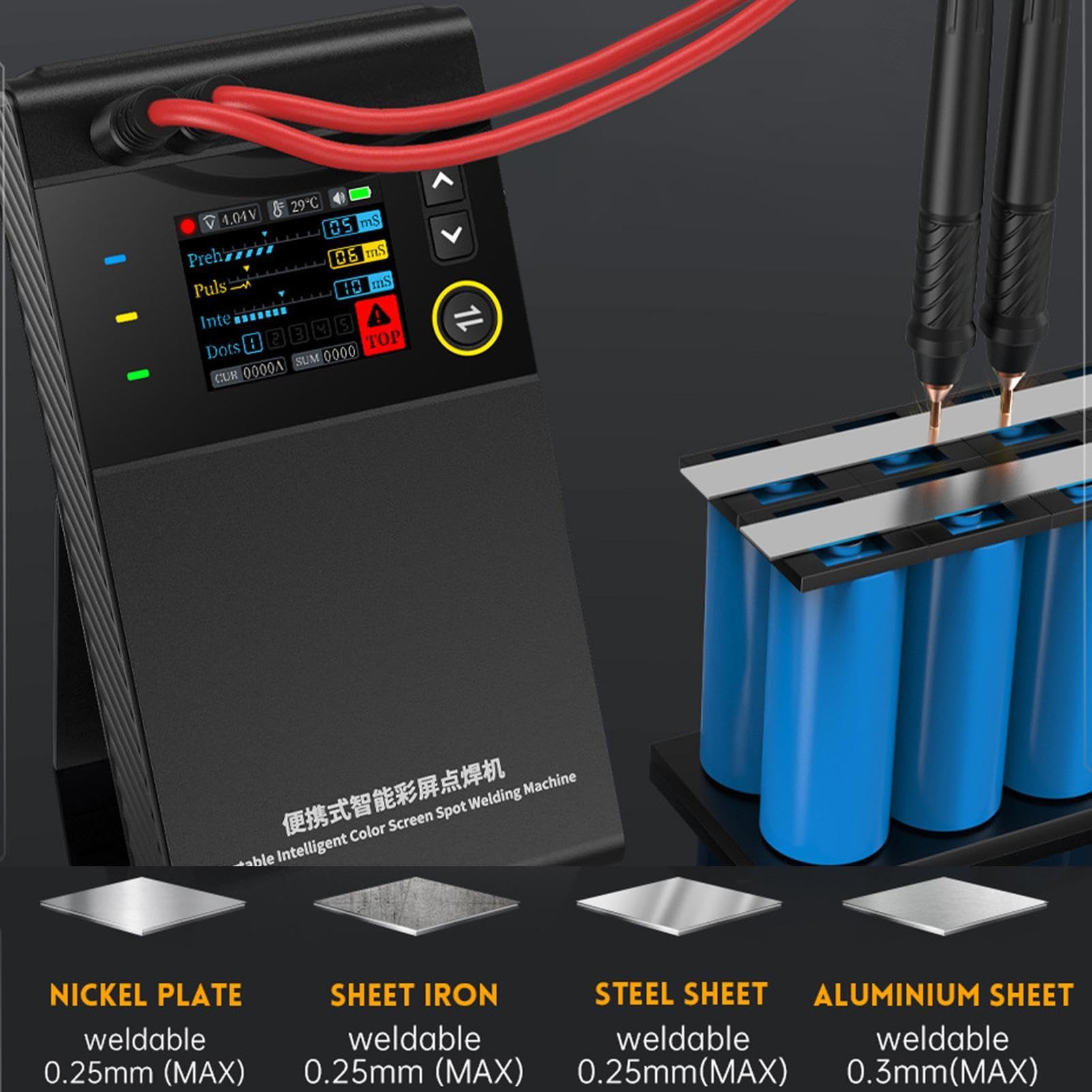 Soldador Por Puntos Máquina Soldadora De Puntos Portátil Herramienta Para | Máquina De Soldadura Por Puntos Portátil Con Pantalla LCD Incluida Mini Equipo De Soldadura Manual Para Jo