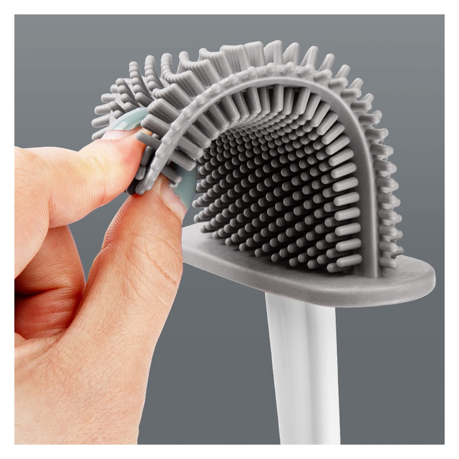 Escobillas de Baño/Escobilla WC Silicona Inicio for el baño Cepillo for el baño del baño Juego de inodoro montado en el baño de almacenamiento resistente y duradero Cepillo for el baño conveniente Cep