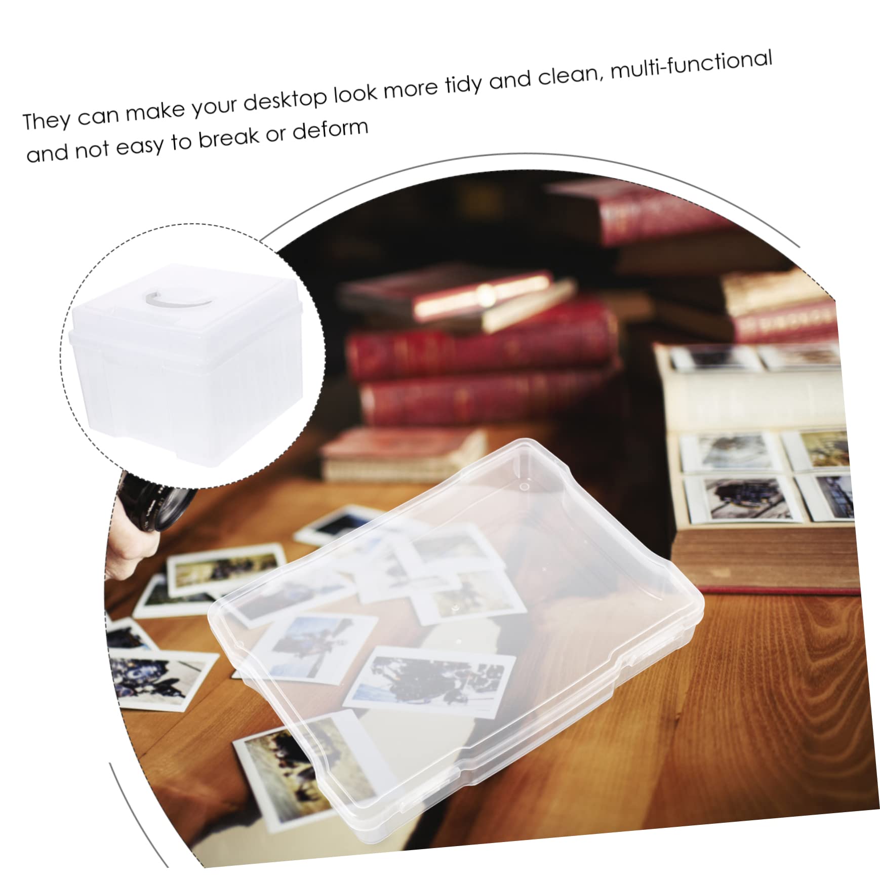 Fotobox Fotoaufbewahrungsbox Fotoorganizer mit Grußkartenorganizer Aufbewahrungsbox für Fotos Karten und Kleine Gegenstände