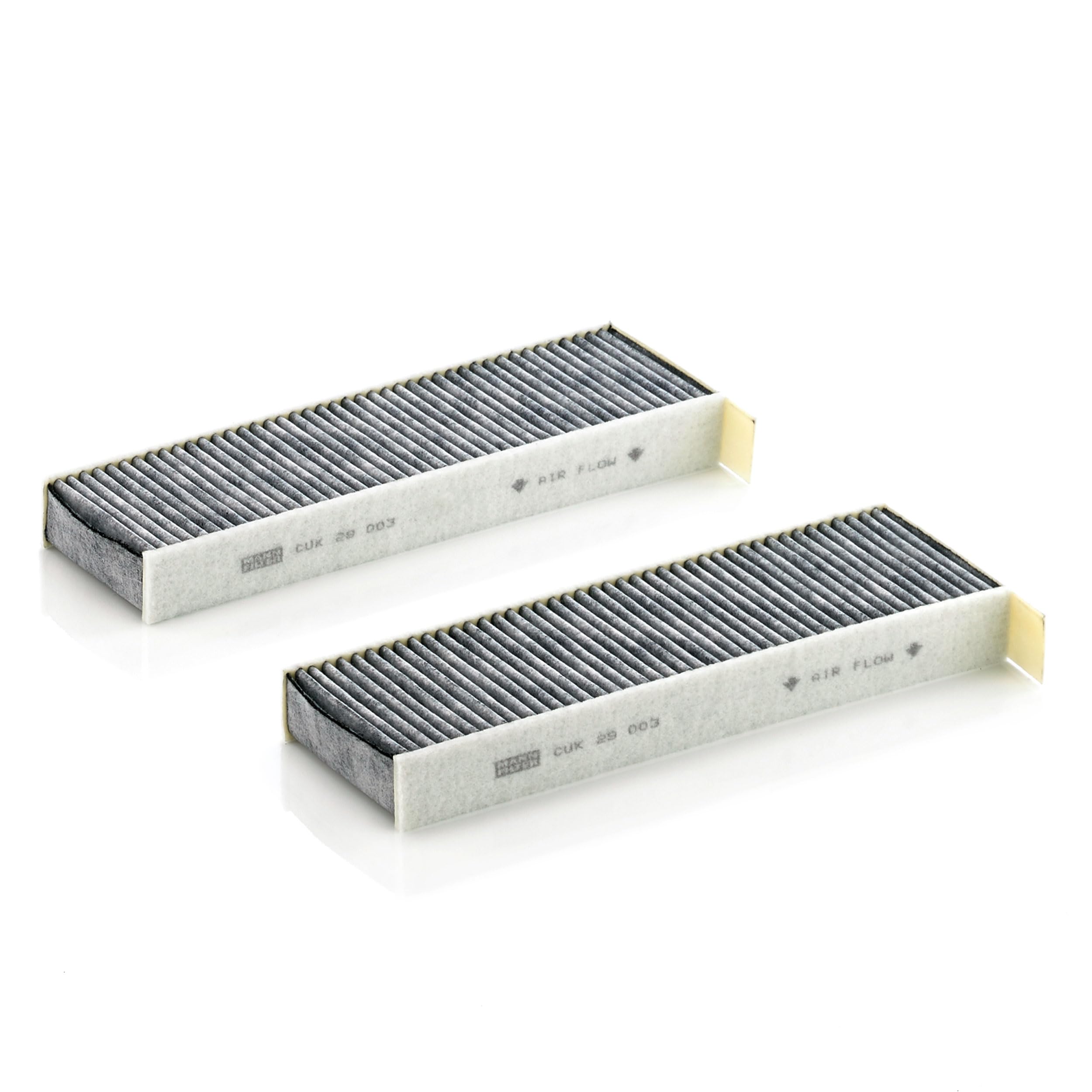 MANN-FILTER CUK 29 003-2 Innenraumfilter/Kabinenluftfilter - Pollenfilter mit Aktivkohle - (2er Set) für Pkw + Transporter