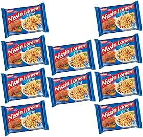 Miojo Lámen Macarrão Instantâneo Carne Kit com 10 Unidades