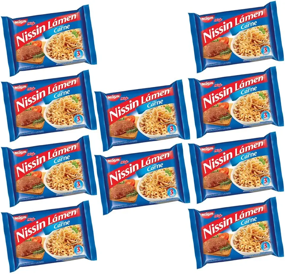 Miojo Lámen Macarrão Instantâneo Carne Kit com 10 Unidades