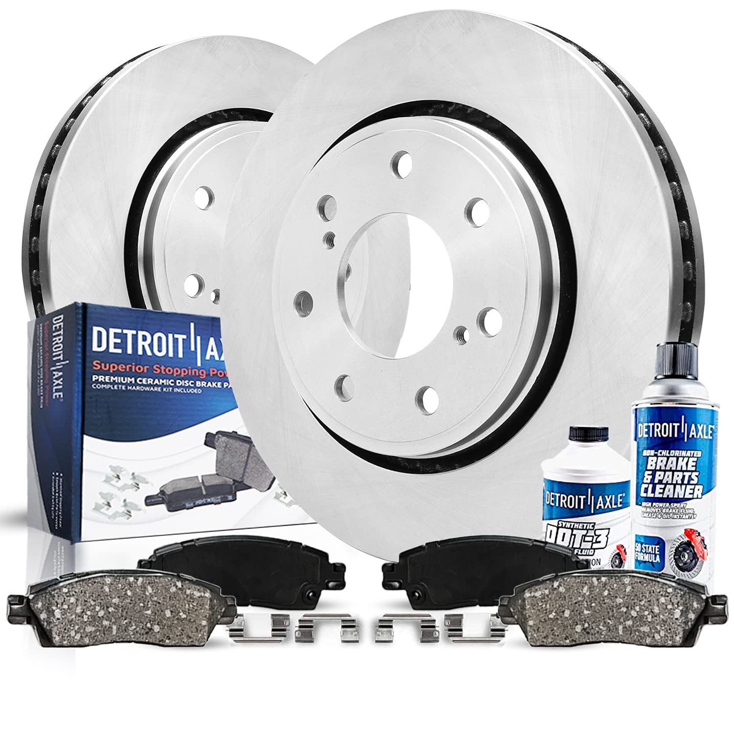 Detroit Axle - [7 Lugs] Front Brake Kit for 2010-2014 Ford F-150