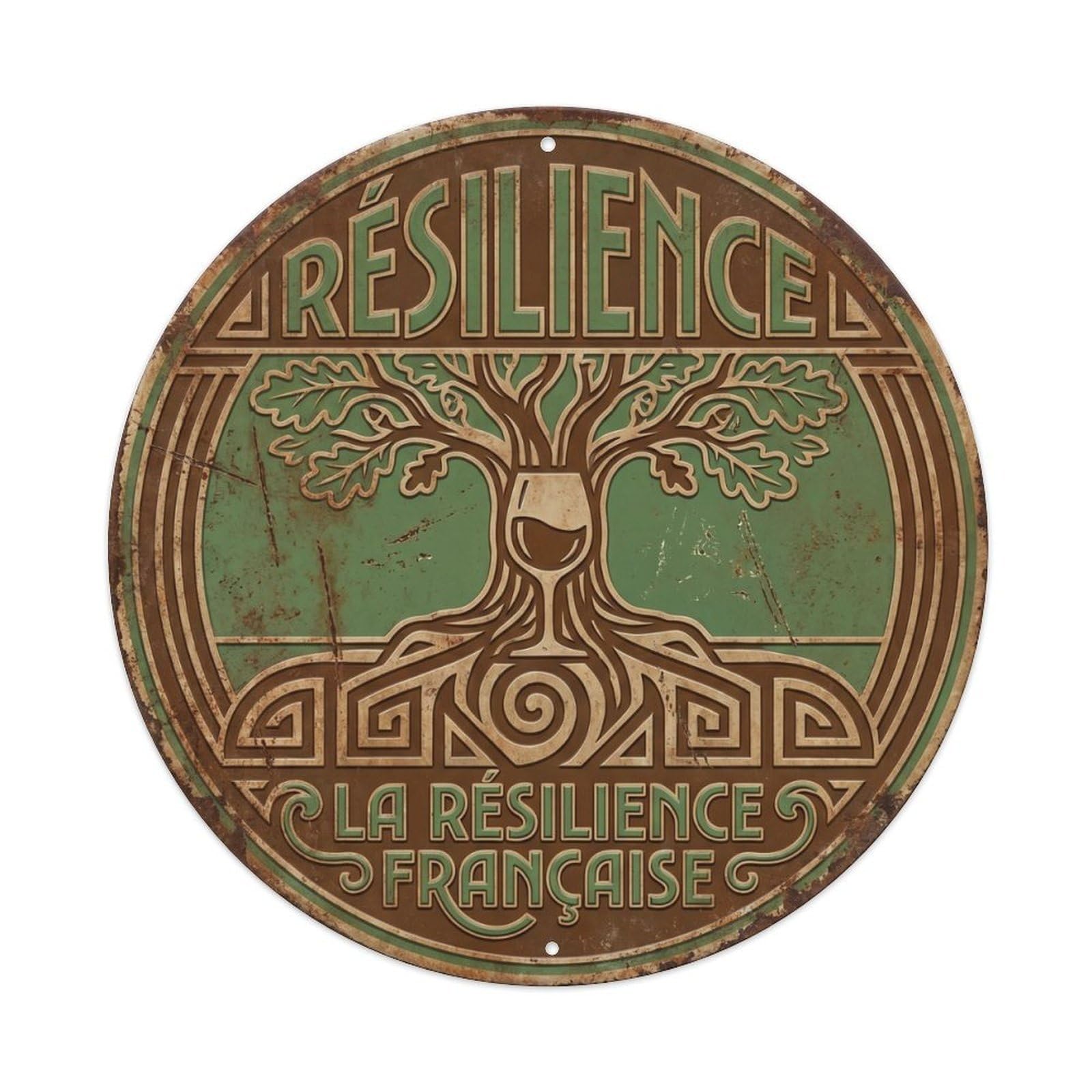 Resilience Humorous Mancave Resilience Metal Tin Sign