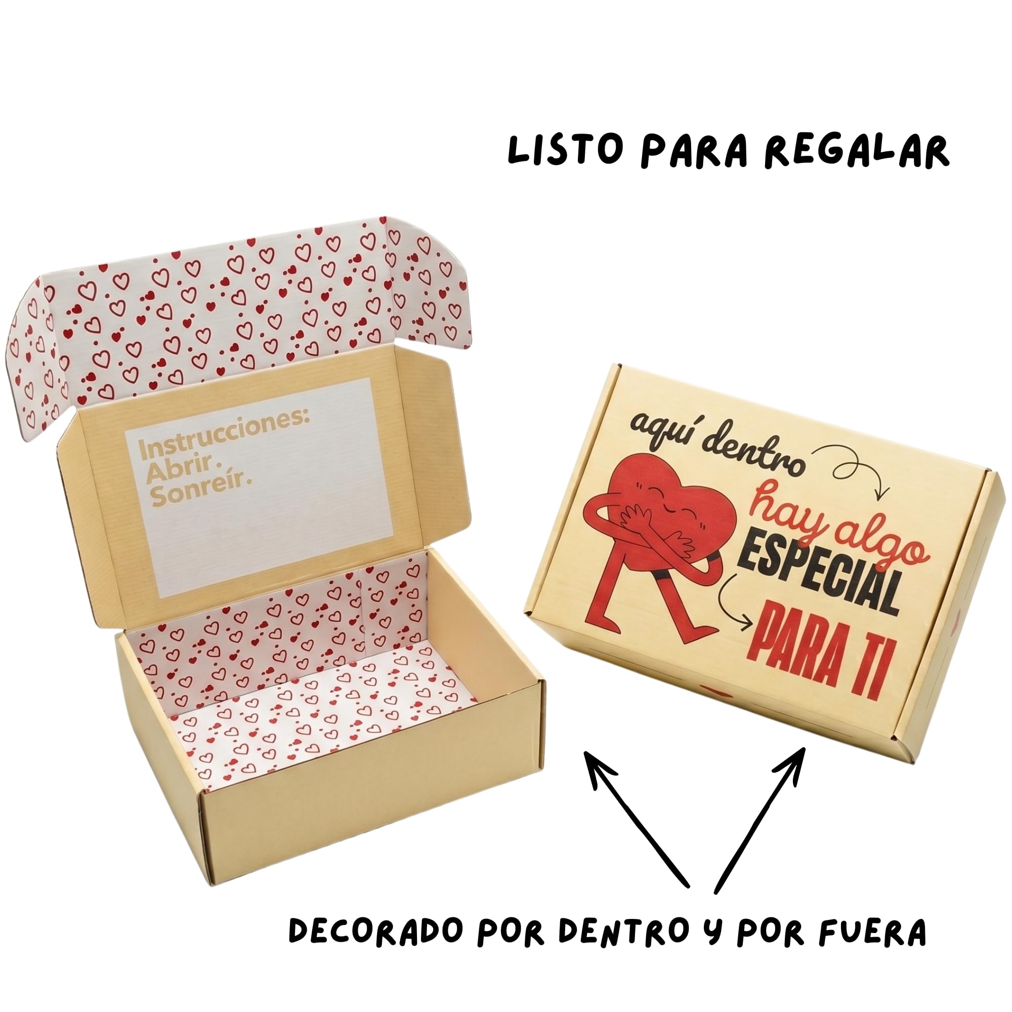 Peluchilandia Regalos Originales para Mujer y Amigas - Osito de Peluche con Mensaje Emotivo en Caja Regalo - Detalle para Cumpleaños, Enamorados o Día de la Madre (MARRÓN)