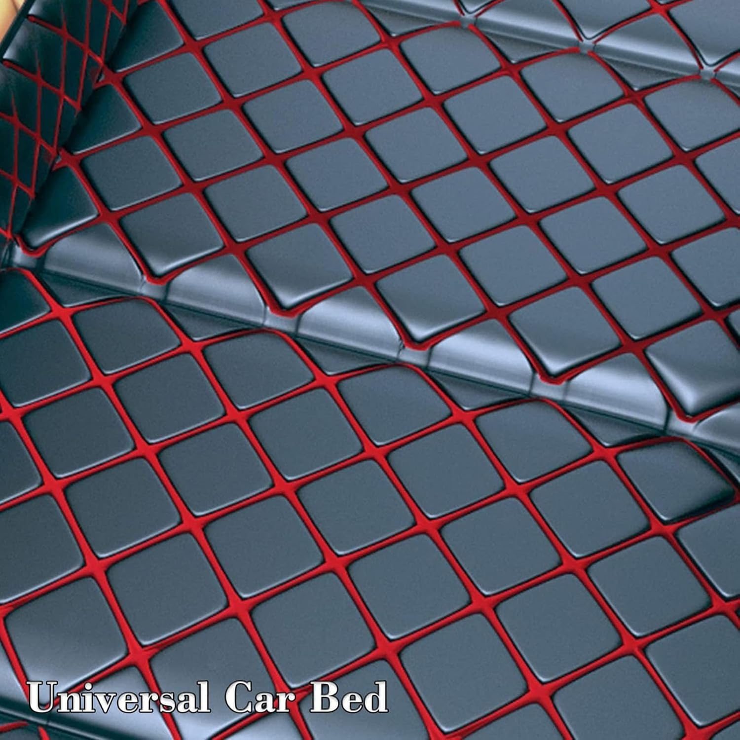 Cama plegable para coche, colchón de asiento trasero para camping y viajes, no inflable, universal para coche/SUV/furgoneta, negro con almohada, portátil y fácil de instalar