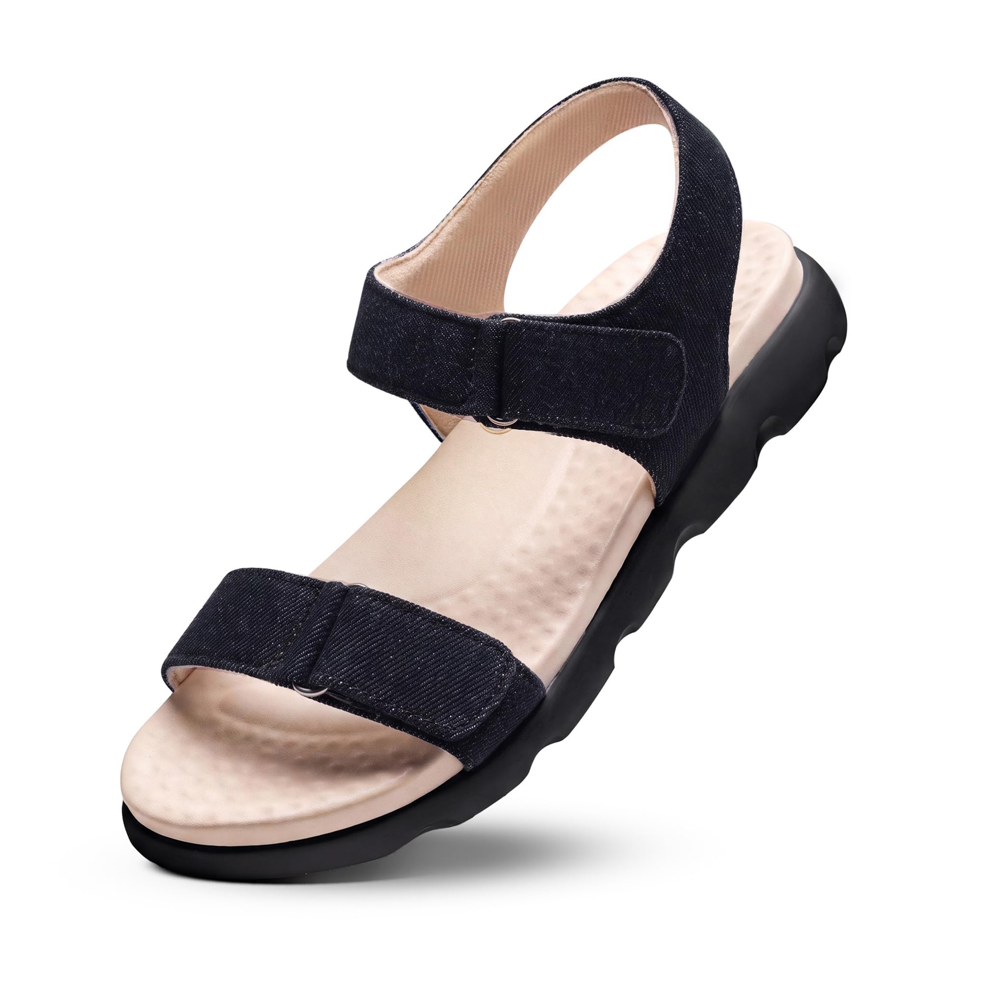 Cloud Comfort Back Strap Sandals for women, Stylish Sandals with Ergonomic Arch Support, Soft Cushioned Footbed & Breathable Canvas Upper for Work, Travel & Outings-image-15