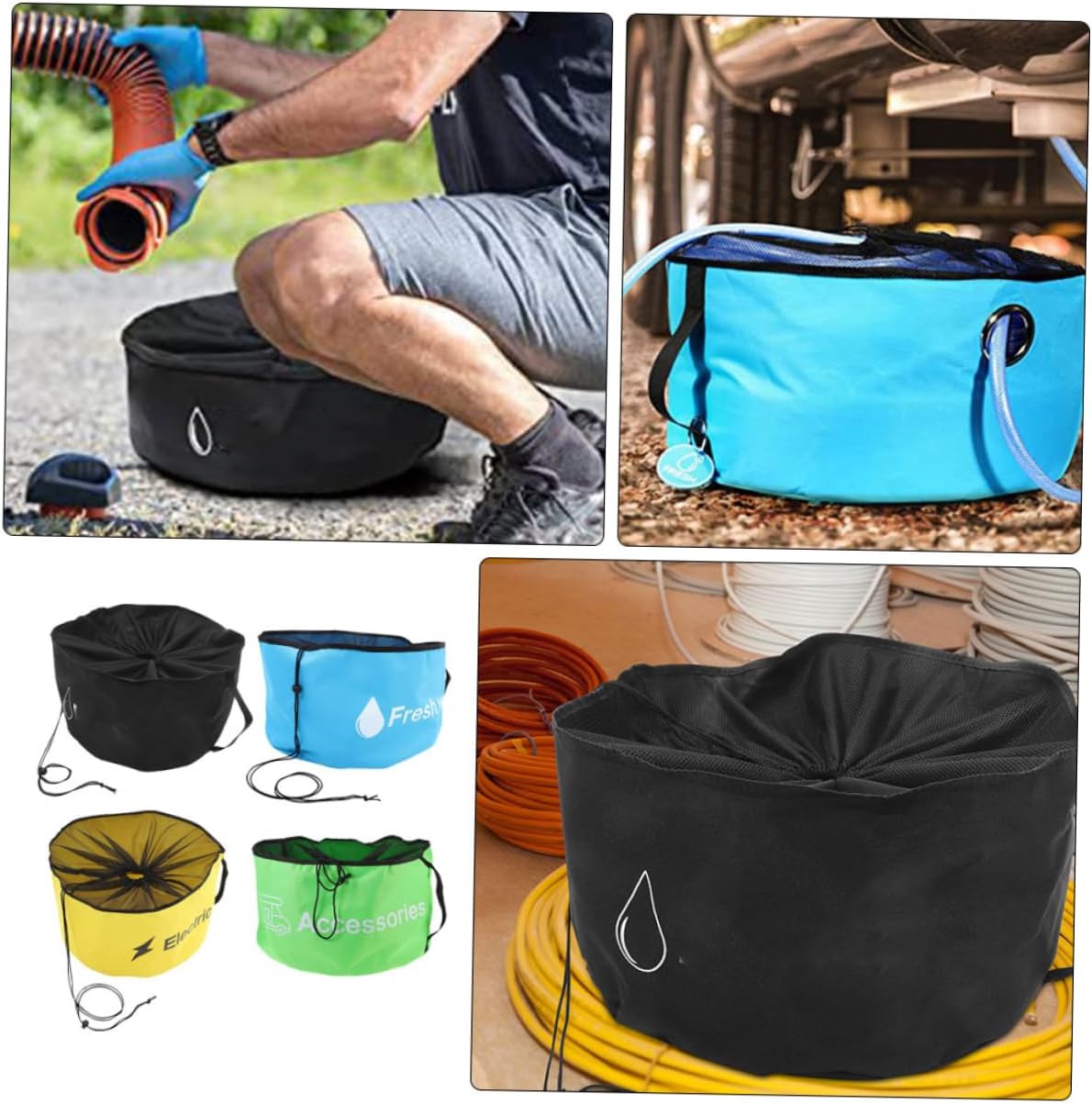 YARNOW 4pcs Rv Hose Storage Bag Multi-function Wear-resistant Tool Organizer for Camper Accessories Efficient Organization for Cords and Hoses