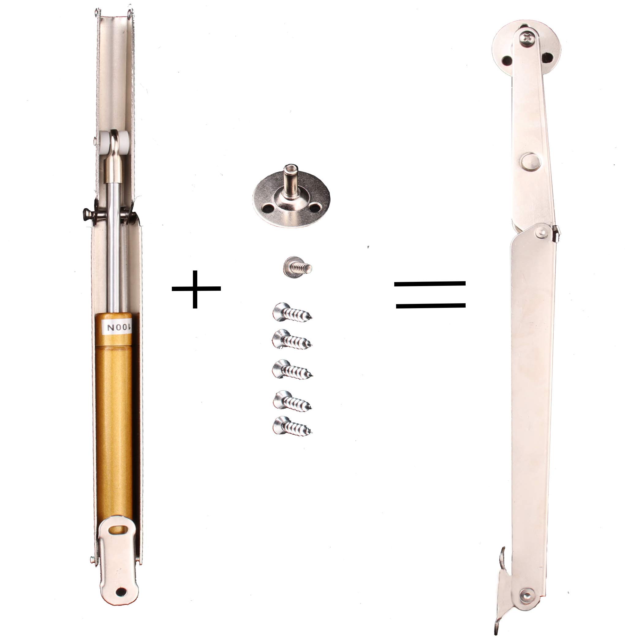 Lid Support Hinge, Tiberham 100N Heavy Duty Gas Spring Lid Stay Hinge