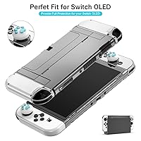 Vista 4 de Younik Switch OLED Accessories Bundle, 17 in 1 Blue Switch Oled Accessories Kit for Girls Include Switch Carrying Case, Adjustable Stand, Protective