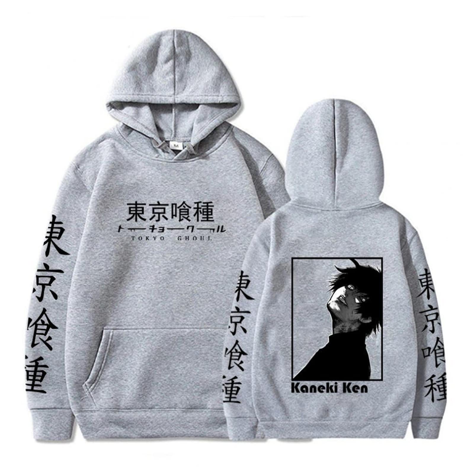 Kewing Women's # 9 Tokyo Ghoul Anime Hoodie Pullover Sweatshirt Kaneki Ken Graphic Printed Tops Casual Hip Hop Streetwear